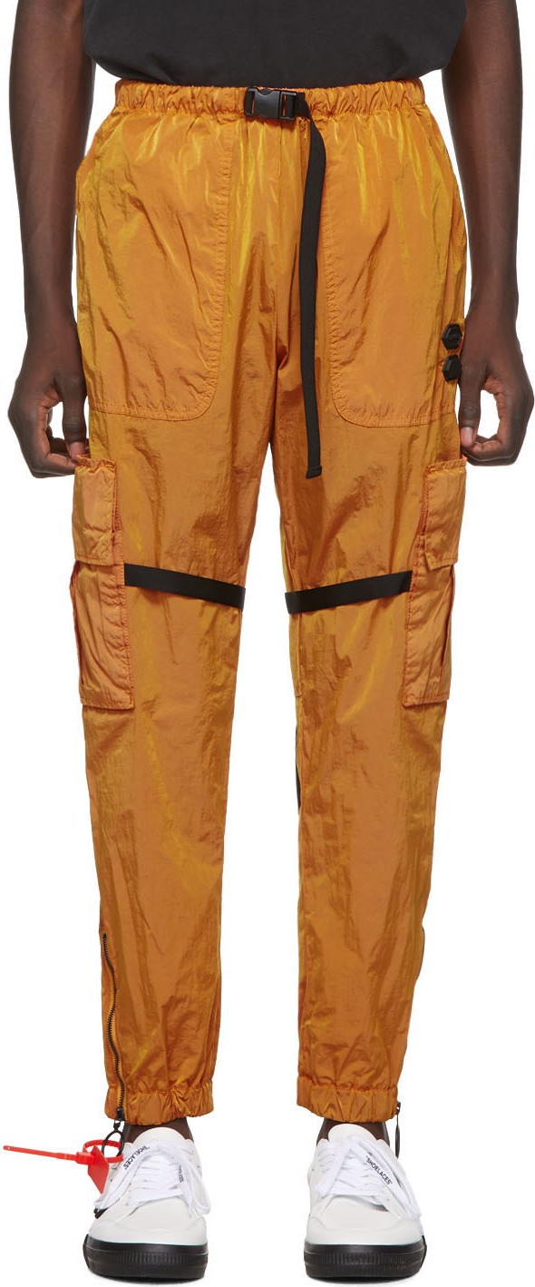 Off White Orange Parachute Cargo Pants