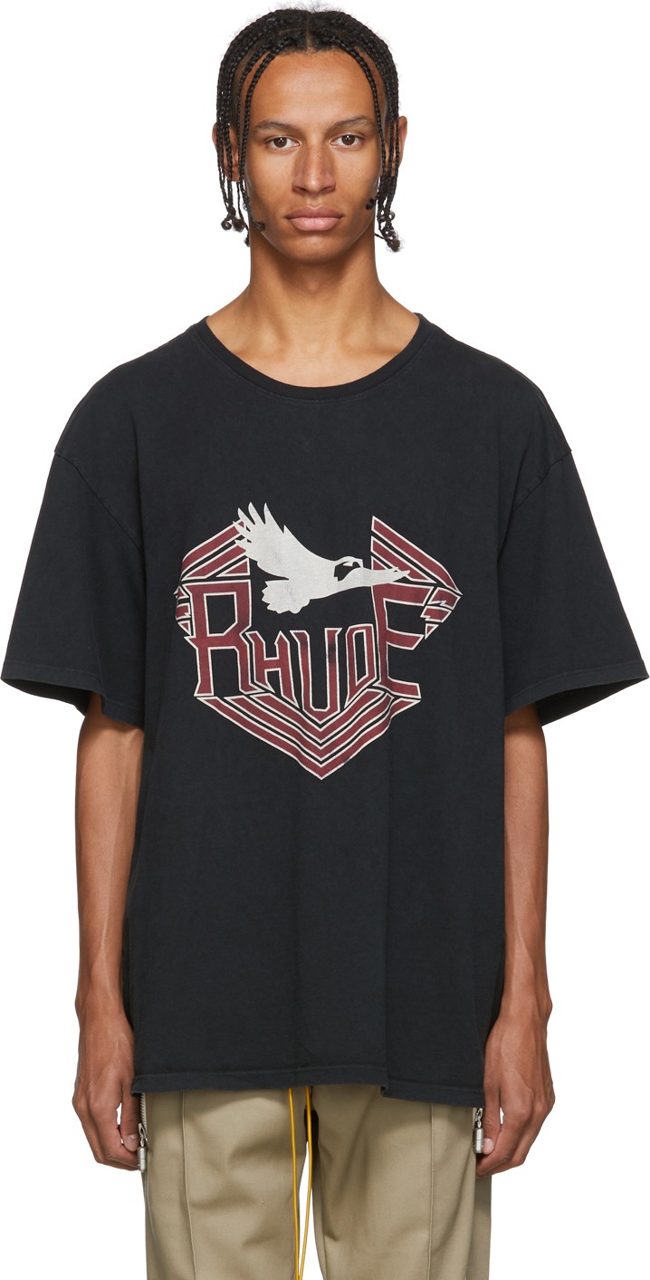 RHUDE Black Rhanger T-Shirt