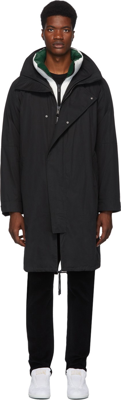 Army By Yves Salomon Black Down Malachite Removable Vest Parka