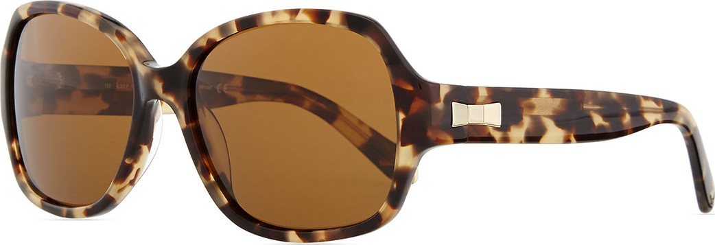 Kate Spade New York laney polarized tortoise sunglasses, camel