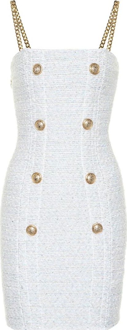 Balmain Exclusive to Mytheresa – Metallic bouclé minidress