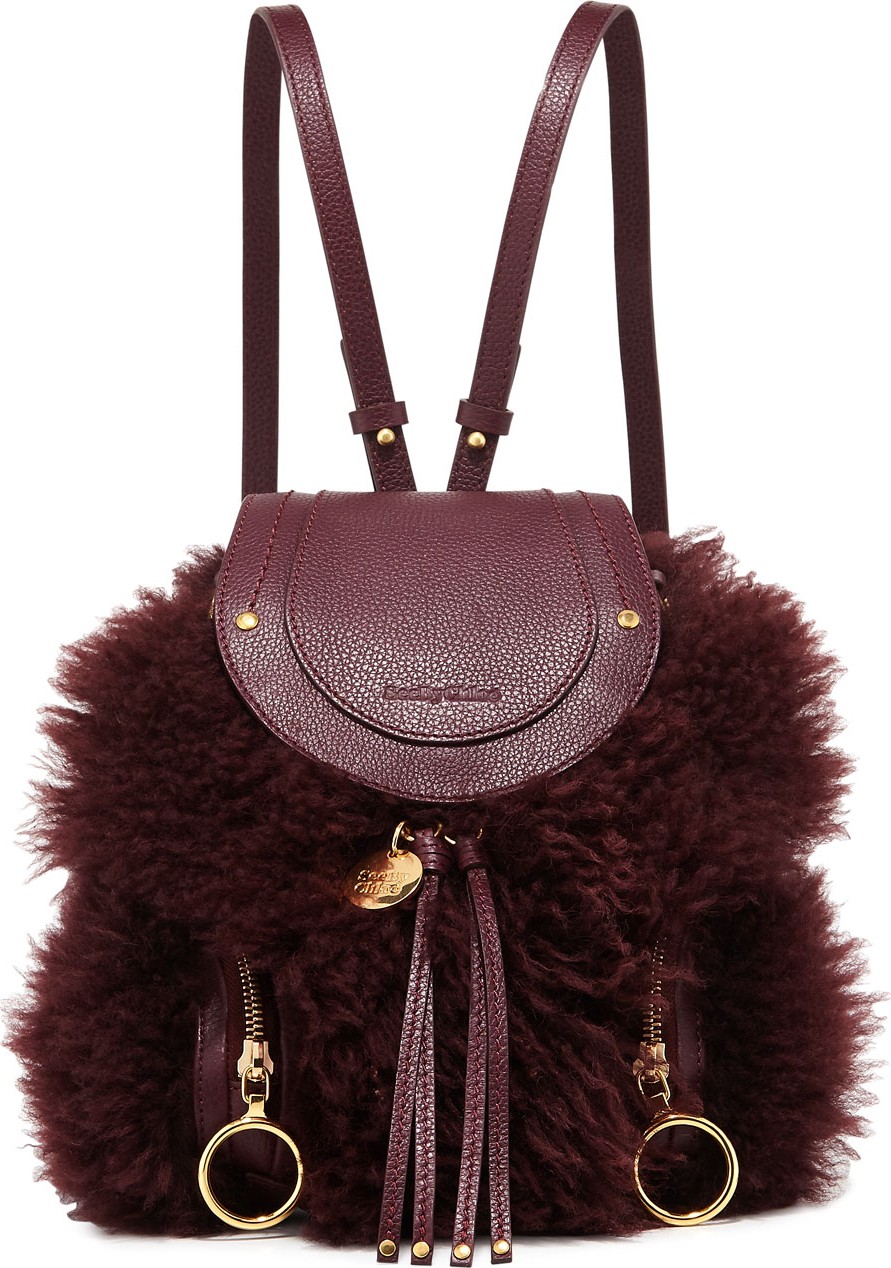 See By Chloé Olga Shearling Leather Backpack