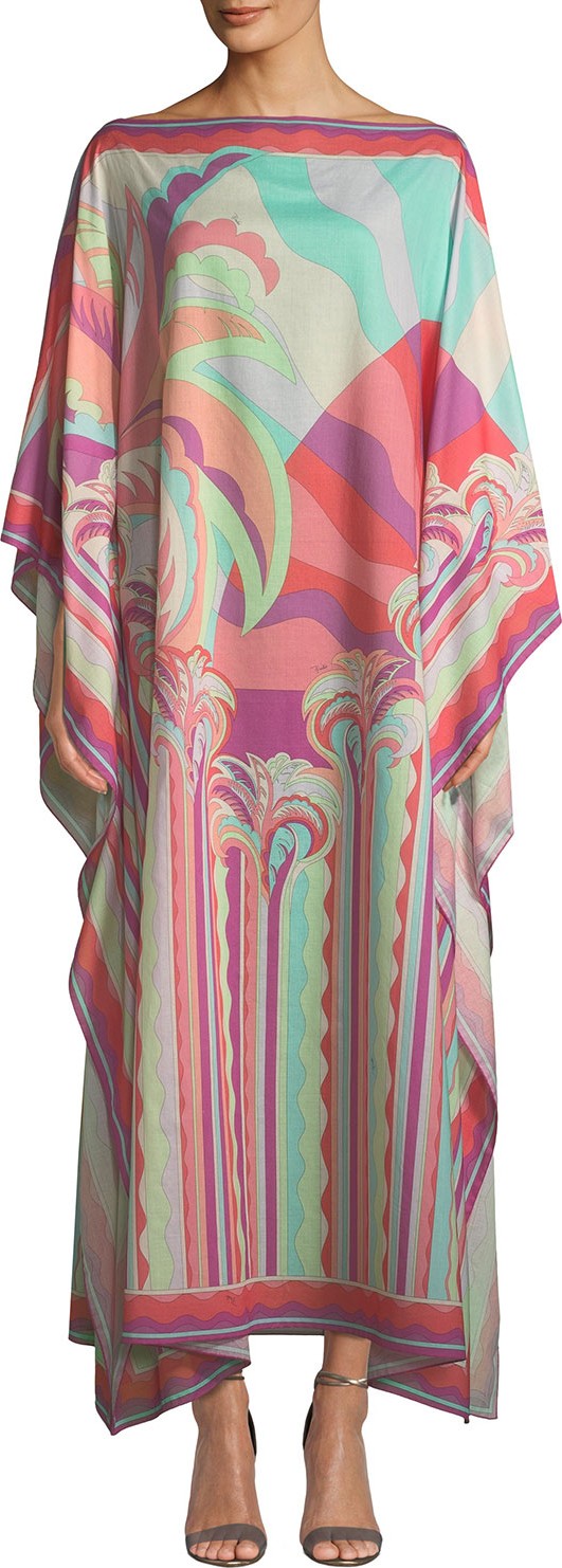 Emilio Pucci Long Multicolor Printed Kaftan