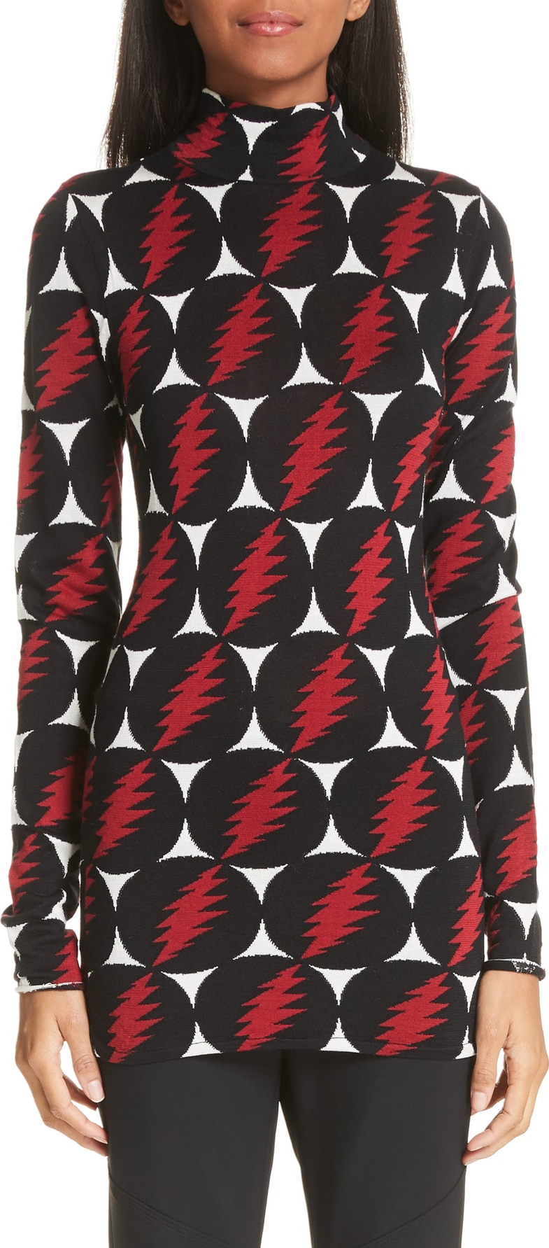 Proenza Schouler Lightning Print Silk Sweater