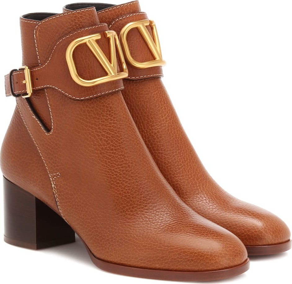 Valentino Valentino Garavani VLOGO leather ankle boots