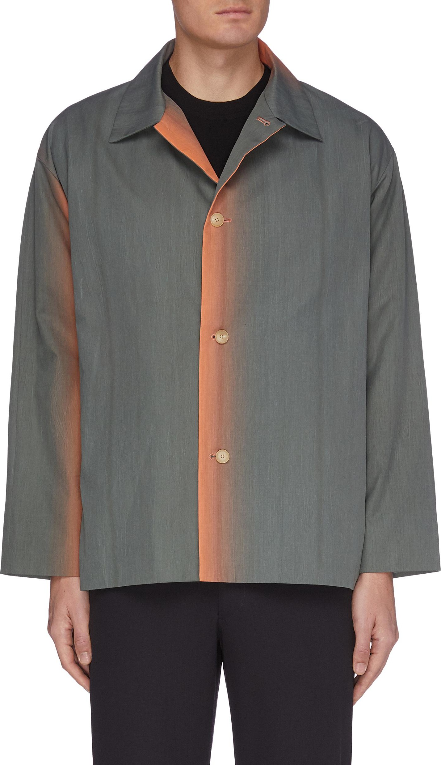 Auralee 'Finx' gradient dyed shirt jacket