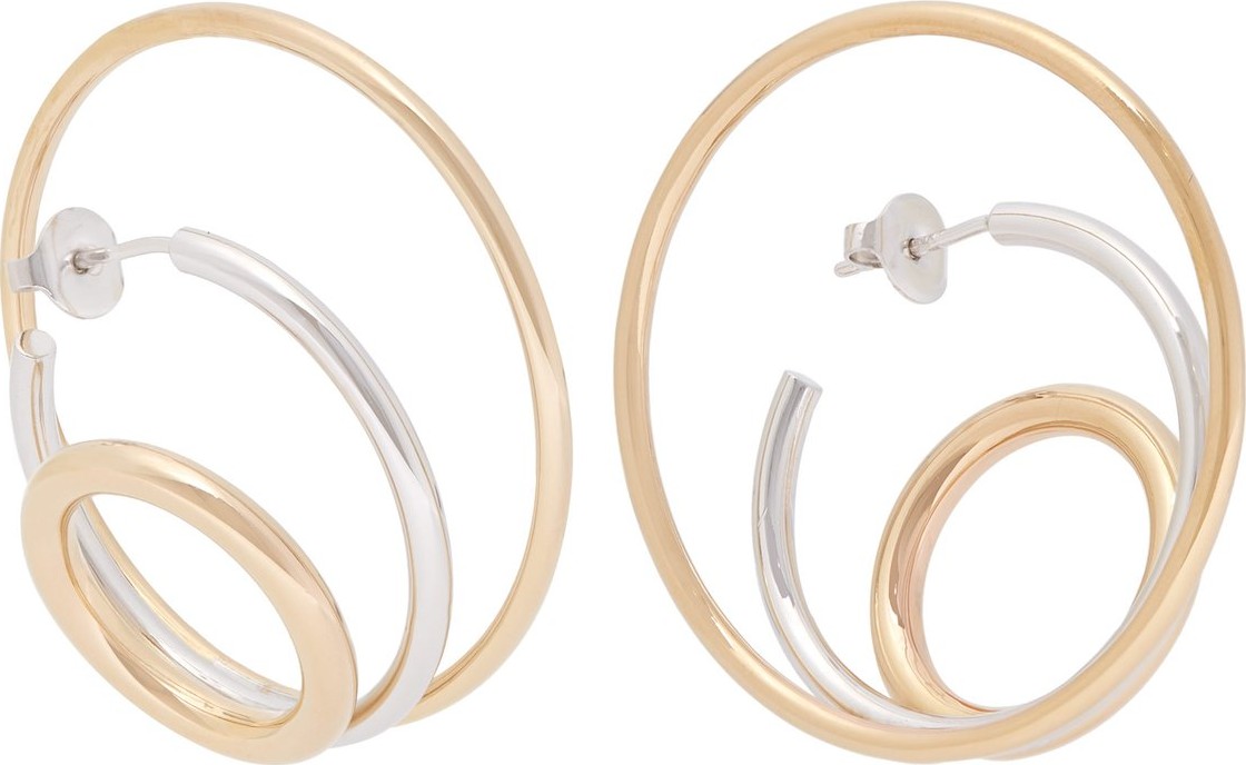 Charlotte Chesnais Ricoche hoop gold-vermeil earrings