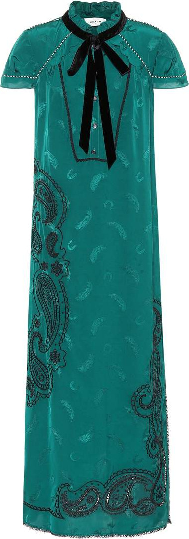 COACH Embroidered midi dress