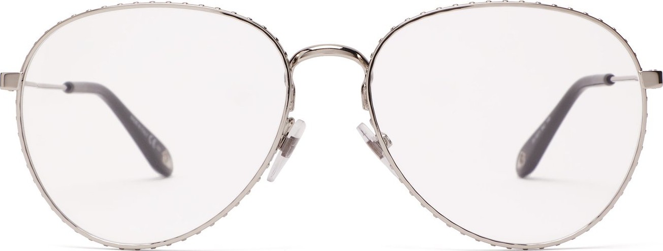 Givenchy Studded metal-frame glasses
