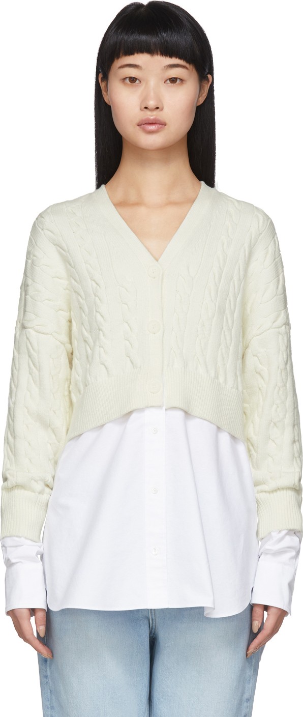 Alexanderwang.T Off-White Bi-Layer Cardigan
