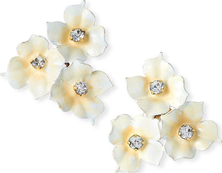 Jennifer Behr Maddie Triple Flower Earrings