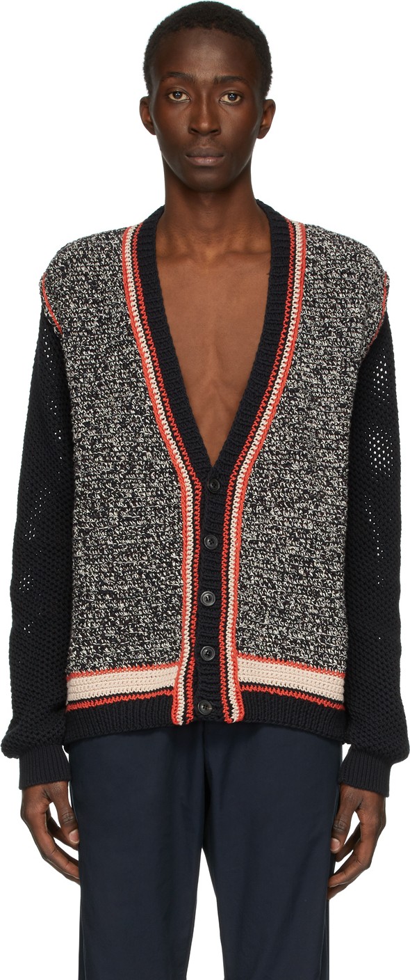 Maison Margiela Black 5 Gauge Cardigan