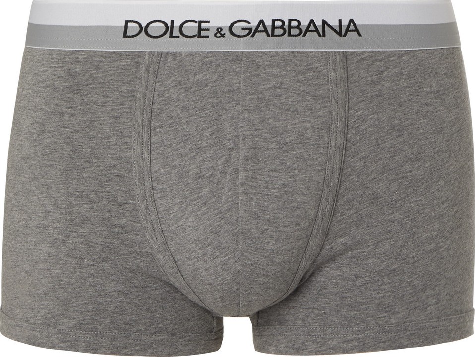 Dolce & Gabbana Mélange Stretch-Cotton Boxer Briefs