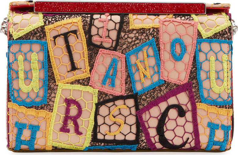 Christian Louboutin Vanite Small Dentelle AlphaLoubi Clutch Bag