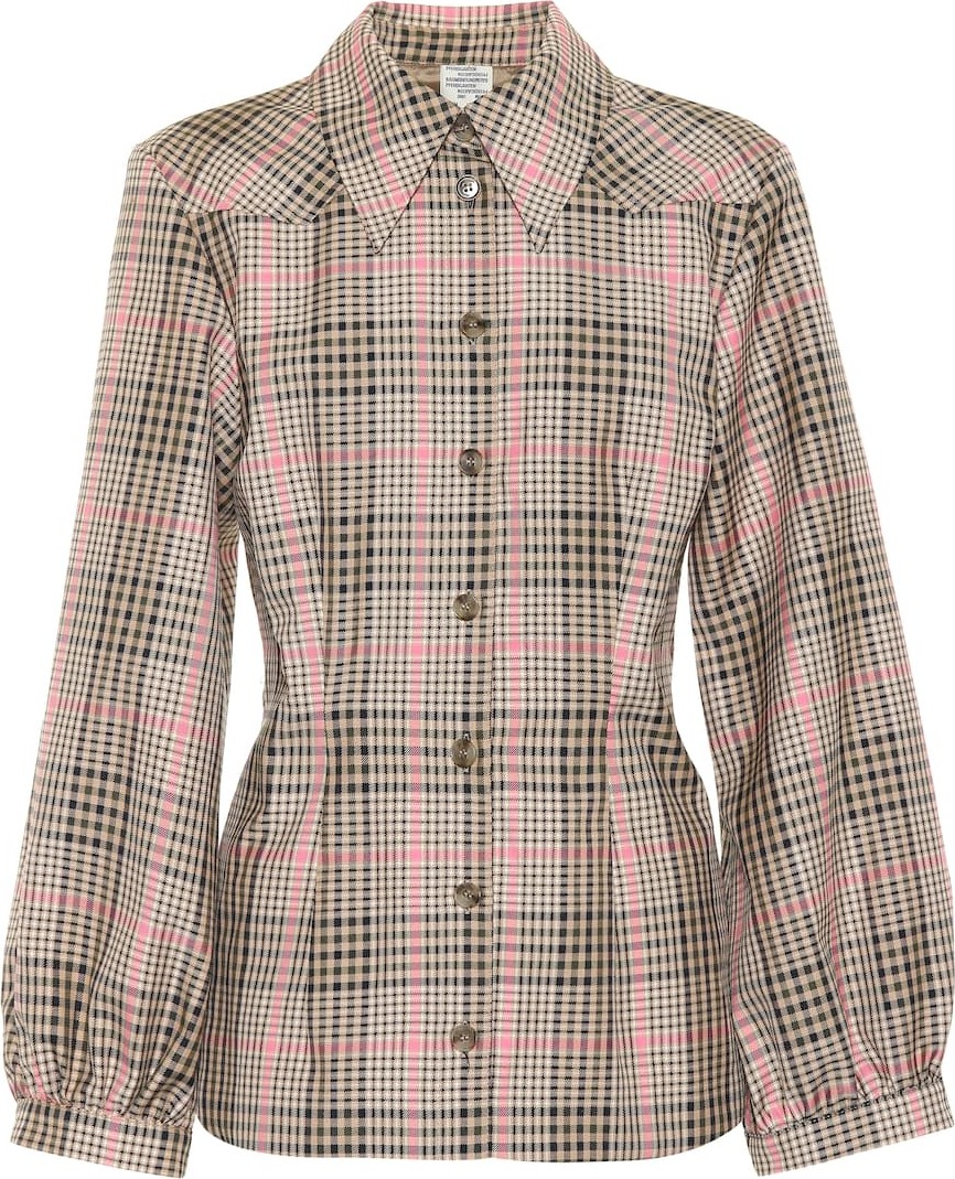 Baum und Pferdgarten Bonny checked cotton-blend shirt