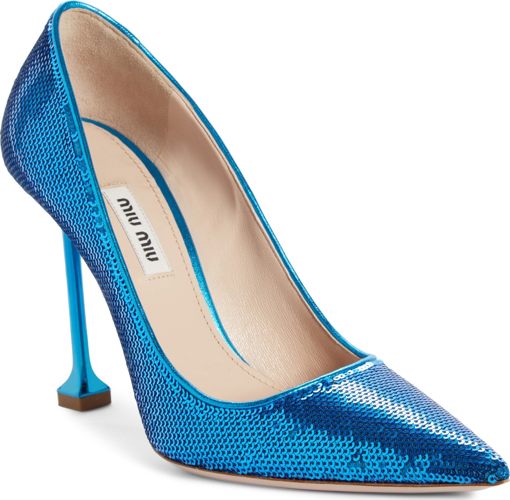 Miu Miu Sequin Pin Heel Pump