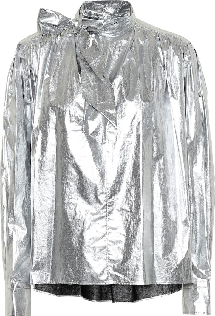 Isabel Marant Tessa cotton metallic blouse