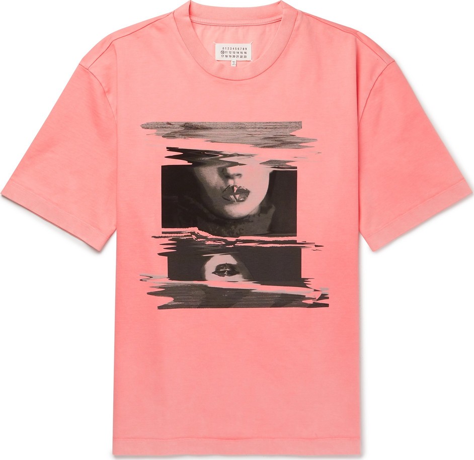 Maison Margiela Oversized Printed Cotton-Jersey T-Shirt