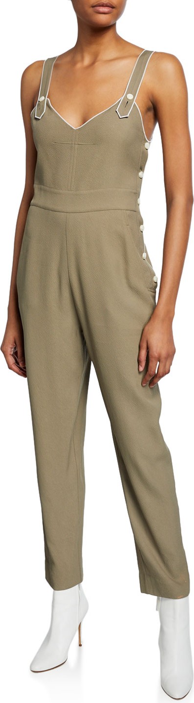 Rag & Bone Tia Sleeveless V-Neck Jumpsuit