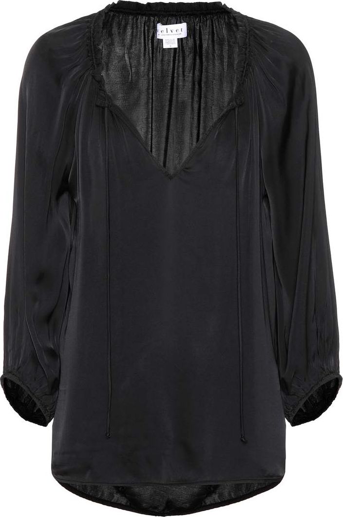 Velvet By Graham & Spencer Rana crêpe blouse