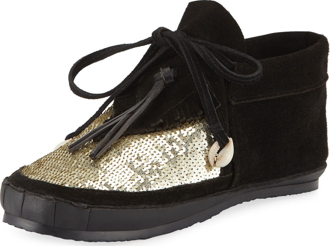 FIGUE Embellished Desert Moccasin Booties