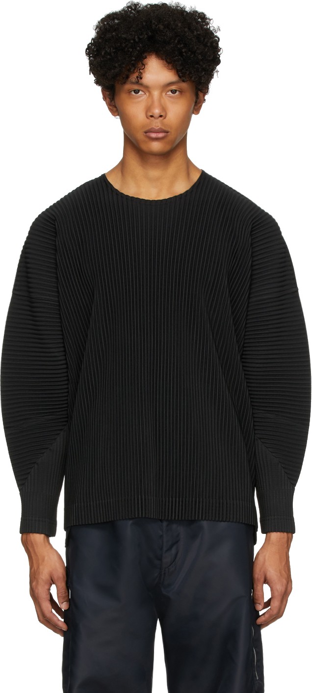 Homme Plissé Issey Miyake Black Basics Long Sleeve T-Shirt