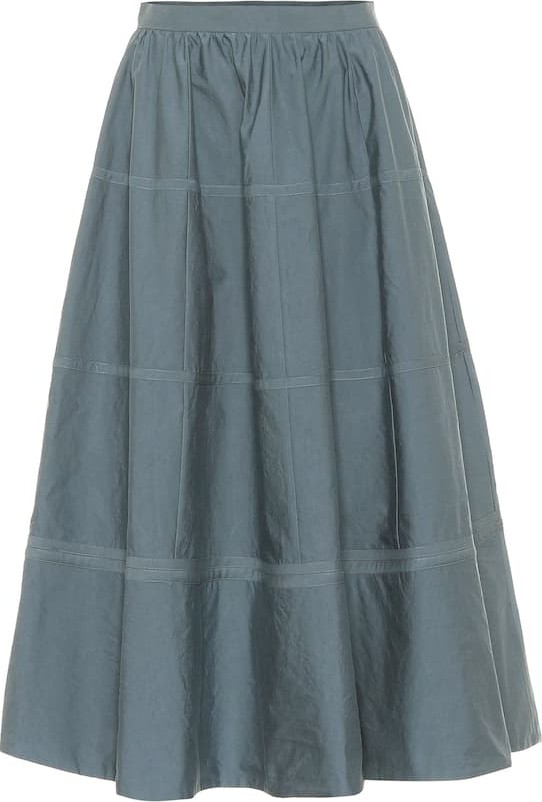 Bottega Veneta Cotton and silk midi skirt