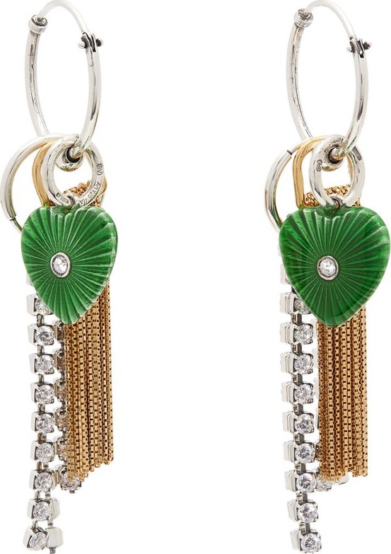 Bottega Veneta Chain and heart drop earrings