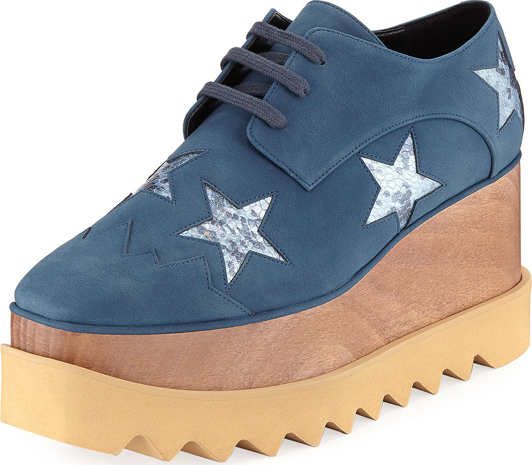 Stella McCartney Elyse Metallic Stars Creeper Skate Sneaker Stella McCartney Elyse Metallic Stars Creeper Skate Sneaker