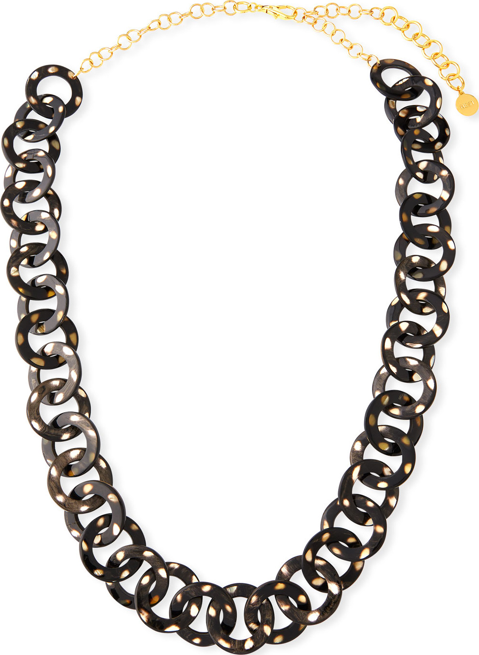 NEST Jewelry Long Horn Circle-Link Necklace