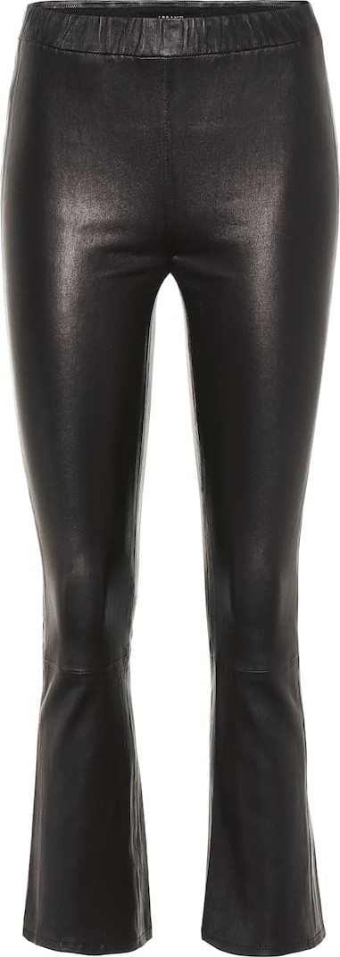 J BRAND Mid-rise cropped leather pants