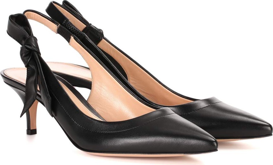 Gianvito Rossi Leather slingback pumps