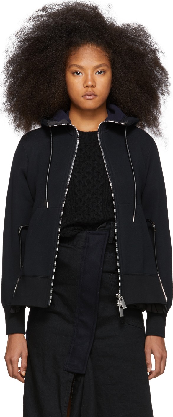 Sacai Black Expanded Hoodie