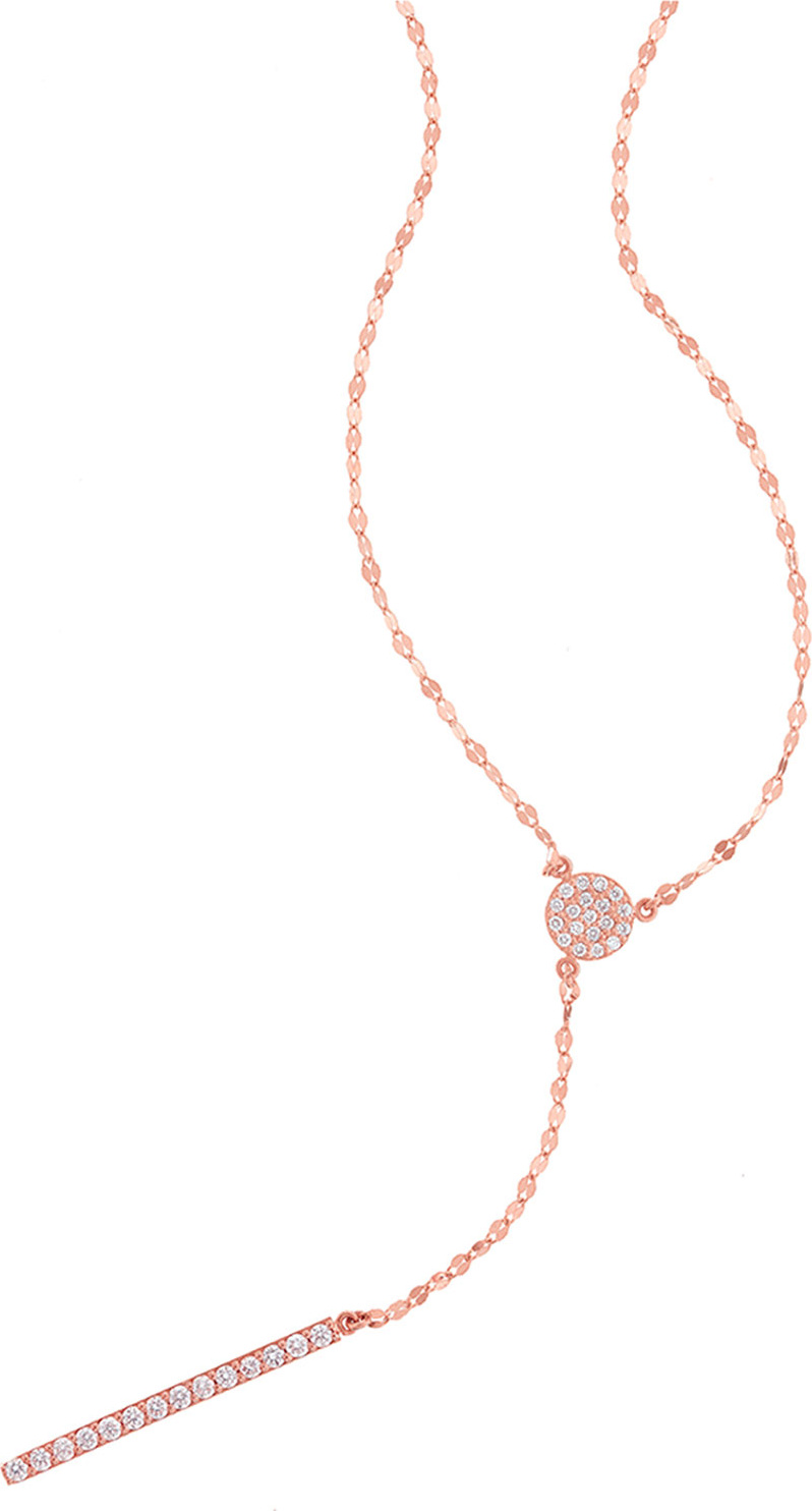 Lana Mirage Diamond Lariat Necklace in 14K Rose Gold