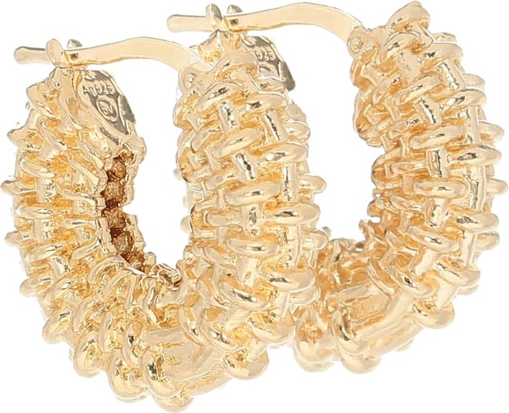 Bottega Veneta 18kt gold-plated hoop earrings
