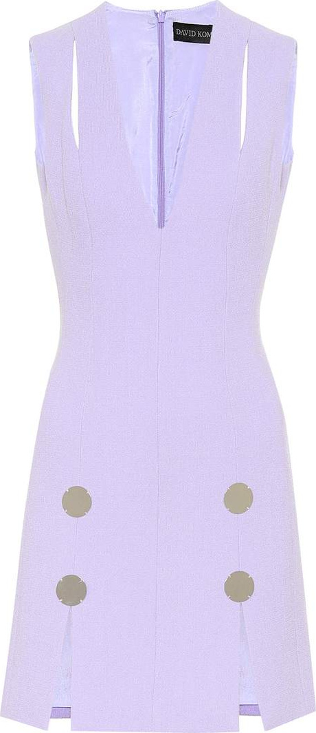 David Koma Wool crêpe shift dress