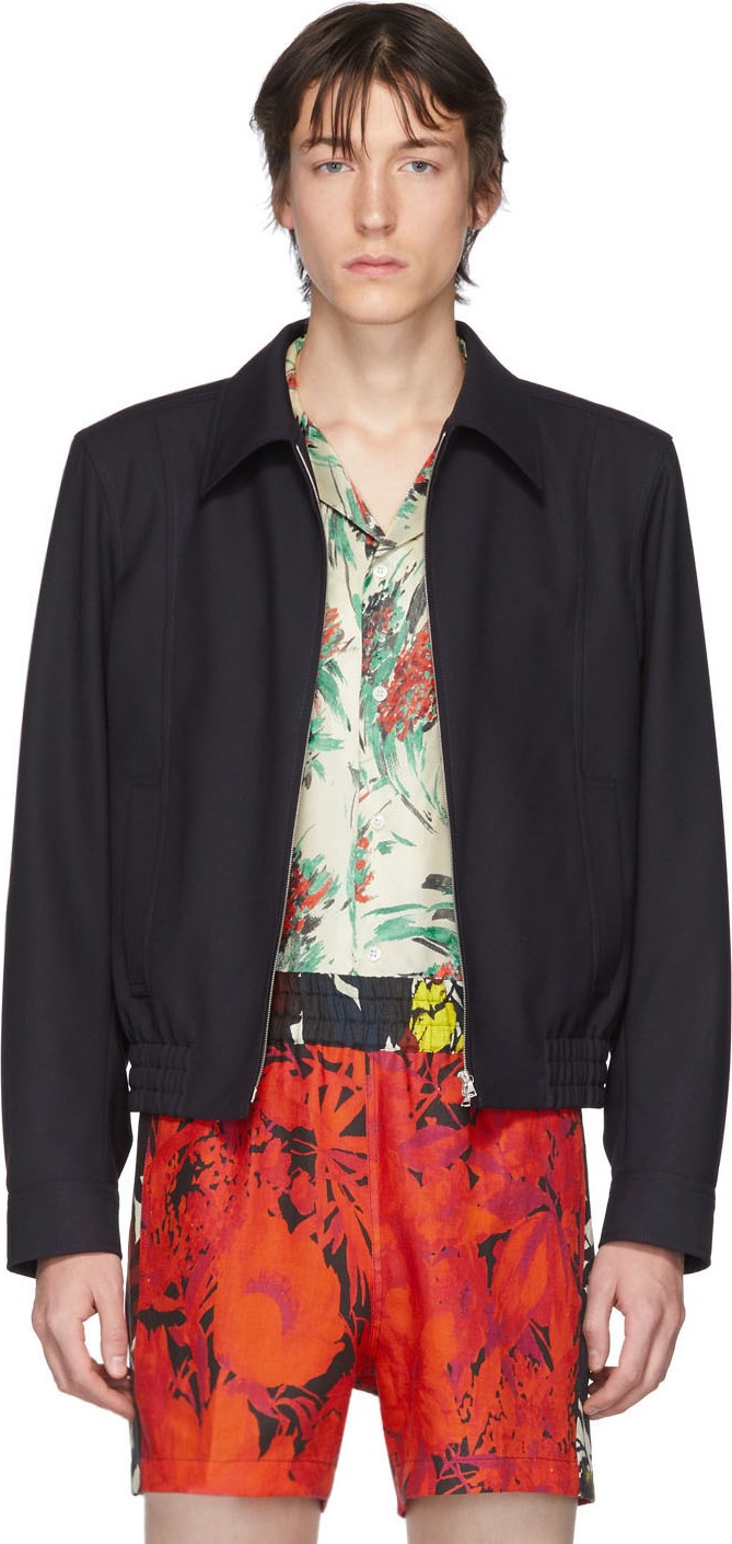 Dries Van Noten Navy Wool Villiam Jacket