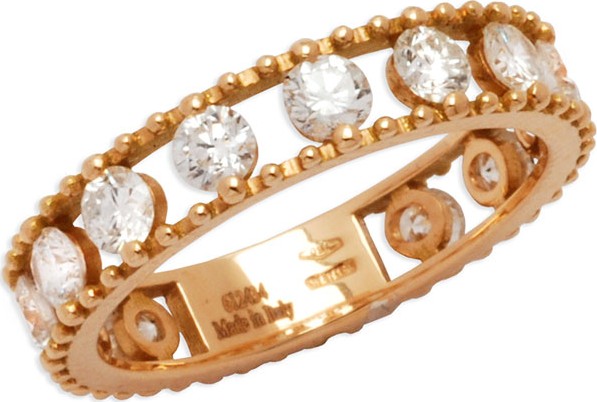 Staurino Fratelli Allegra 18k Rose Gold Diamond Openwork Band Ring (1.34ct.), Size 6.5