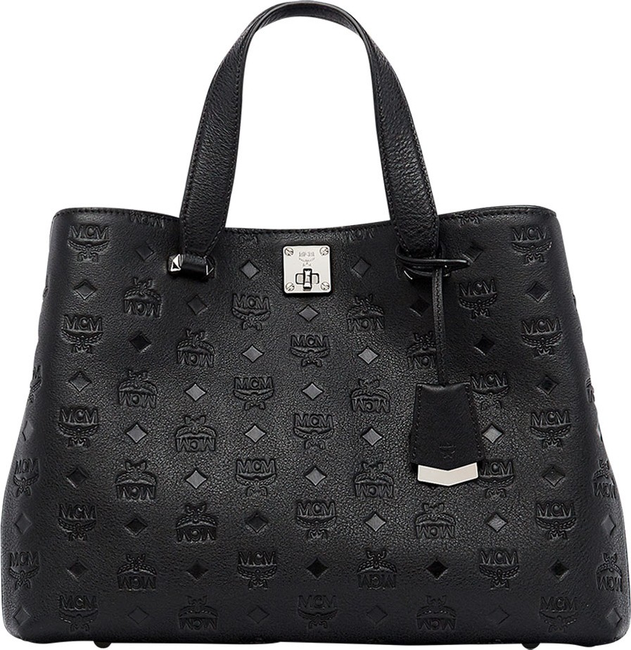 MCM Klara Monogrammed Satchel Bag