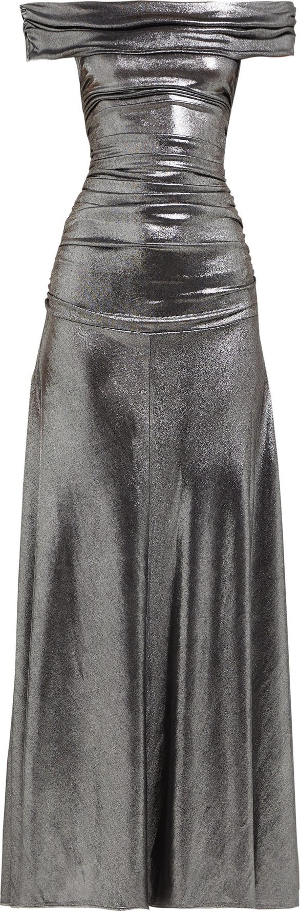 MARIA LUCIA HOHAN Reem metallic jersey off-the-shoulder gown