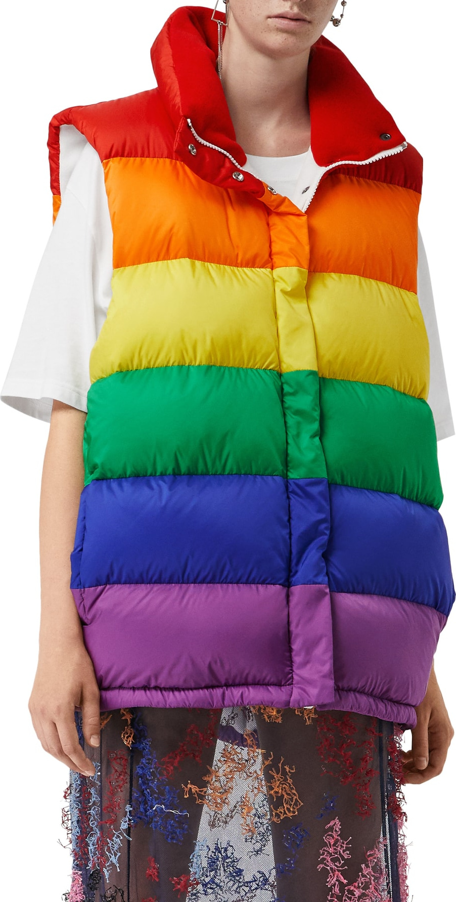 Burberry London England Rainbow Down Puffer Vest