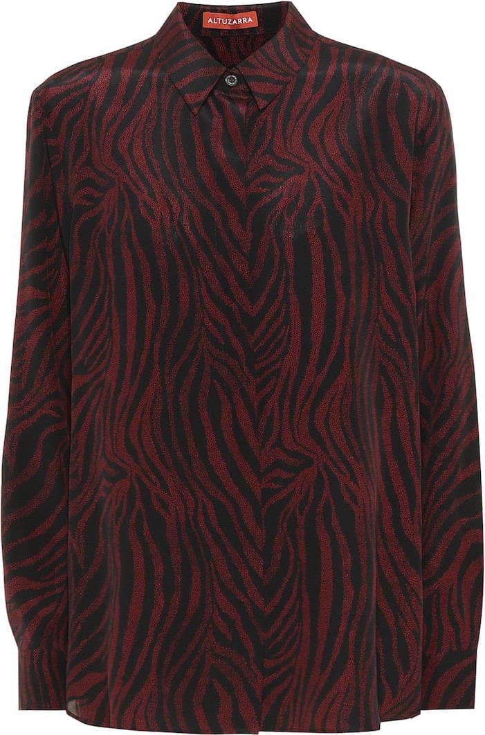 Altuzarra Chika zebra-print silk shirt