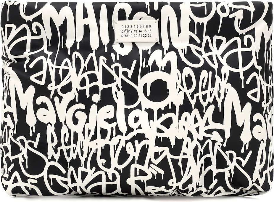 Maison Margiela Printed leather clutch