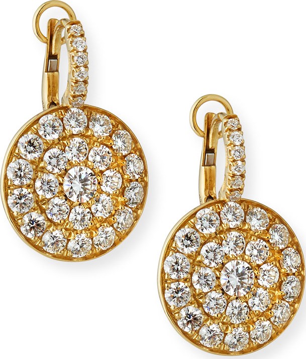 Crivelli 18K Yellow Gold & Diamond Disc Drop Earrings