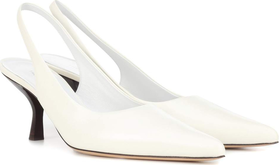 THE ROW Bourgeoise leather slingback pumps