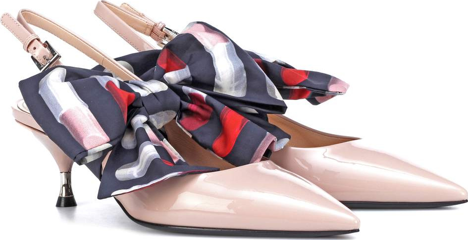 Prada Leather slingback pumps