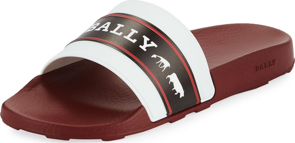 Bally Men's Ani 8 Rubber Pool Slide Sandals