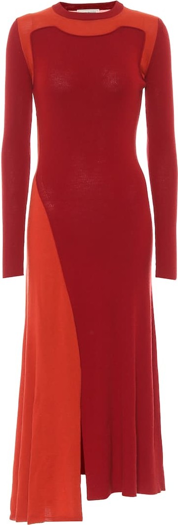 Alexander McQueen Wool and cashmere midi dress