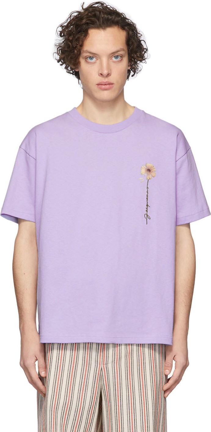 Jacquemus Purple 'Le T-Shirt Fleur' T-Shirt