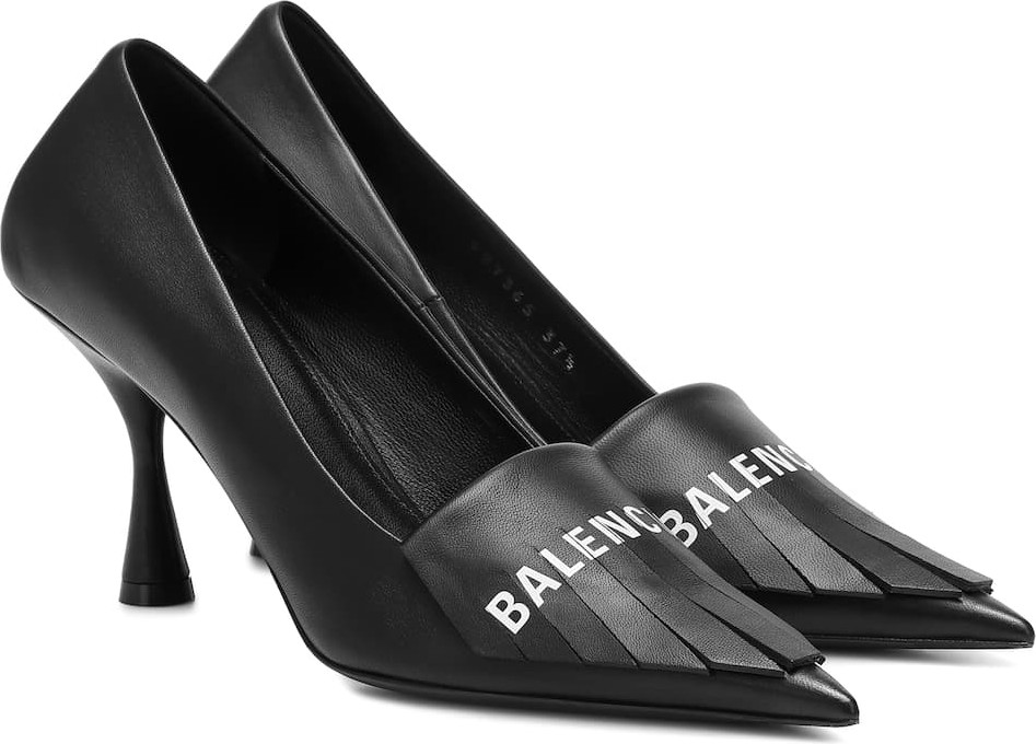Balenciaga Knife fringed leather pumps